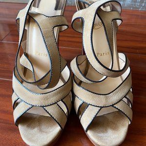 Christian Louboutin Trescity Tan Heeled Sandals